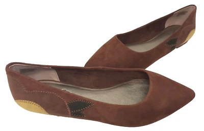 Zapatos planos de ballet sin cordones de cuero Seychelles Director marrón arcilla talla: 6 97Q para mujer Foto 1 de 4