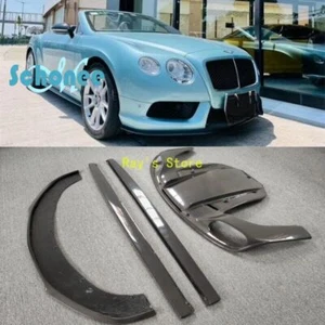 Carbon Fiber Sideskirts Rear Diffuser Front Lip For Bentley Continental GT 12-14 - Picture 1 of 12