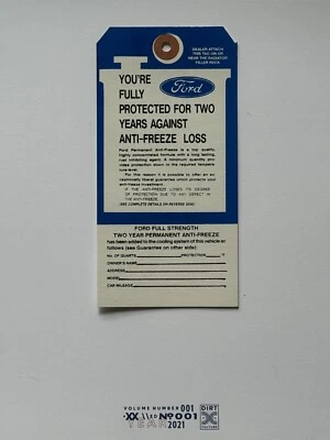 1967 1968 1969 1970 Mercury Cougar антифриз ярлык DL310 - Изображение 1 из 4