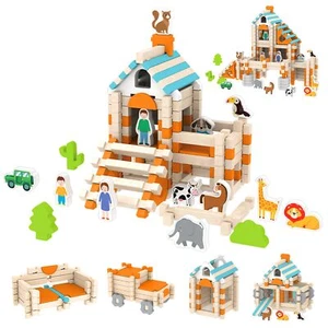 VigorFun Wooden Building Blocks Set 120 PCS Joinery Construction Toys for Kid... - Picture 1 of 1