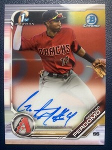 Geraldo Perdomo 2019 Bowman Chrome Prospect Autographs #CPAGP Dbacks RC AUTO