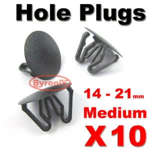 TAPONES DE ORIFICIO PARA QUITAR ABOLLADURAS SIN PINTURA CLIPS DE OJAL NEGRO 14mm - 21mm M x10 - Imagen 1 de 1