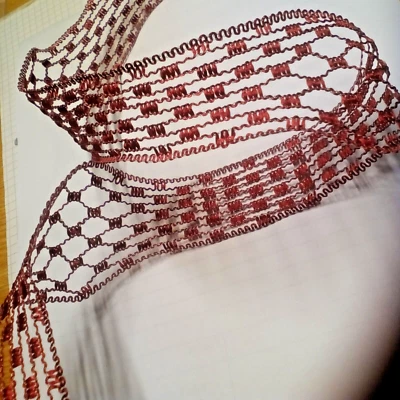 Geschenk-Netz-Bastelband  35 mm, weinrot  1,5 m , Rayher - Bild 1 von 2