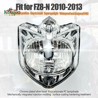 Conjunto de faros delanteros de moto aptos para lámpara YAMAHA FZ8 FZ-8 FZ8N 2010-2013 Foto 1 de 4