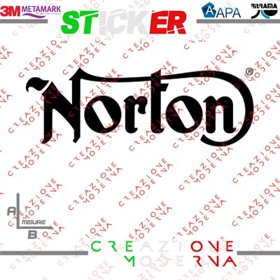 ADESIVO STICKER NORTON MISURE PERSONALIZZATE - Immagine 1 di 2