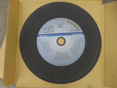 12" X 7/64" X 1" TYPE 1 STEEL/METAL CUT-OFF WHEEL FOR CHOP SAW 5000 RPM (2-PK) - Image 1 of 4