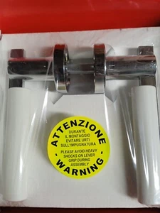 maniglie porte interno mandelli 3181 demi' cromato bianco 26 AW stile moderno  - Foto 1 di 6