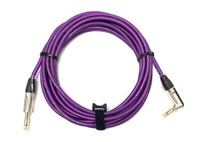 Cable de guitarra/instrumento color 20 pies recto a ángulo recto 1/4" - ¡Gran calidad! Foto 1 de 2