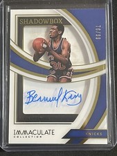 2021-22 Panini Immaculate Shadowbox Bernard King On Card Auto #/99 Knicks🐐