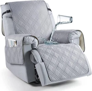 100% waterproof non-slip recliner cover, pockets, furniture protection trim - Picture 1 of 60