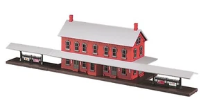MTH Red Stone Passenger Station with Dual Platforms, 1998, 30-9014 !! - Picture 1 of 10