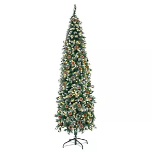 7.5 Feet Pre-Lit Christmas Tree with 955 PVC Flocked Frosted Tips 400 LED Z4N6 - Picture 1 of 1