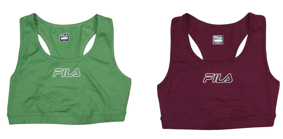 Sujetador deportivo deportivo Fila Bloom bajo impacto sin relleno talla grande para mujer nuevo con etiquetas Foto 1 de 1