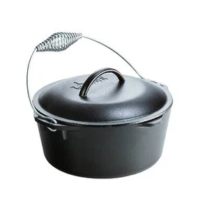 Lodge Classic vorgewürzter holländischer Backofen aus Gusseisen mit Deckel Größe 8 - Bild 1 von 3