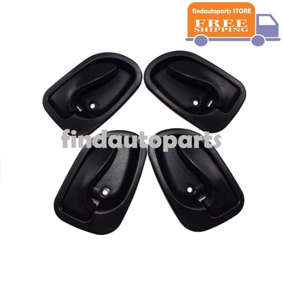 4x Left Right Interior Inside Door Handle Black for 1995-1999 HYUNDAI ACCENT - Image 1 of 4