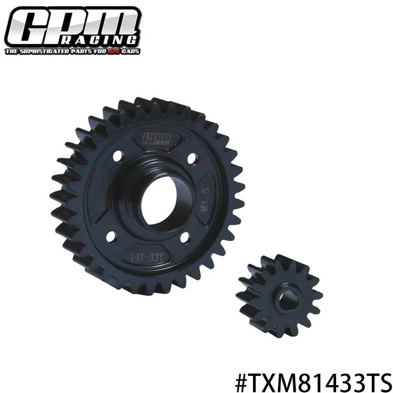 GPM Carbon Steel Center Diff Gear 14/33T 1.5 Mod For TRAXXAS 1/5 X-Maxx 1/6 XRT - Image 1 of 1