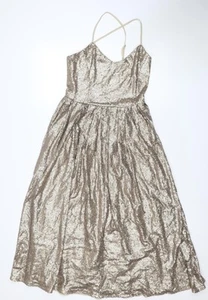 Vestido para mujer Coast plateado con lentejuelas talla 8 - Imagen 1 de 12