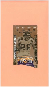 Arizona Cardinals at Minnesota Vikings 11-12-2000 ticket stub Robert Smith photo - Picture 1 of 2