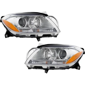 Halogen Headlight Set For 2012-2015 Mercedes Benz ML350 w/ Bulb(s) Pair CAPA - Picture 1 of 12