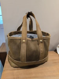 Vintage Handmade Full Grain Leather Utility Tote Rugged Carryall Artisan 16" - Picture 1 of 10