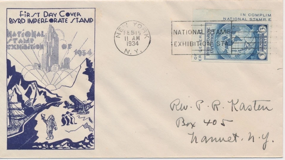 #735a Byrd Anarctic Expedition Leo August cachet First Day cover 2/15 cancel - Image 1 of 1