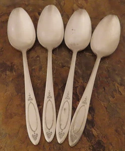 Oneida Adam Set of 4 Serving Spoons Community Vintage Silverplate Flatware Lot E - Picture 1 of 5