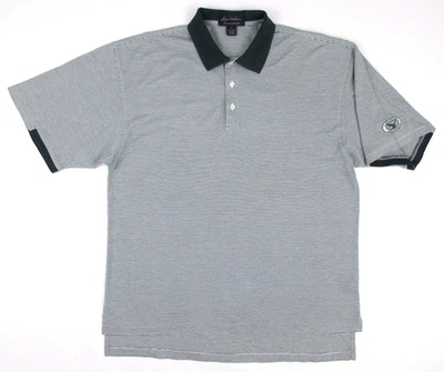 Polo Byron Nelson Eagle Springs Campo de Golf St. Louis Verde/Blanco Rayas GRANDE Foto 1 de 4