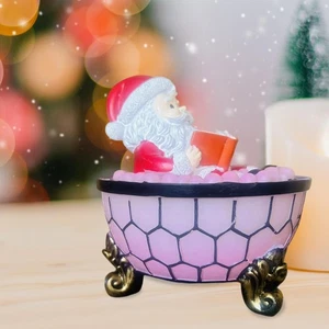 Santa Bubble Bath Lamp Cute Desktop Ornament for Holiday Book Shelf Kitchen - Picture 1 of 7