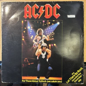 AC/DC * FOR THOSE ABOUT TO ROCK * 12" VINYL SINGLE  ATLANTIC K11721T PLAYS GREAT - Picture 1 of 4
