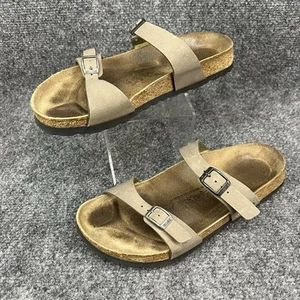Birkenstocks 245 Birki’s L7 M5 Gray & Tan 2 Strap Sandal - Picture 1 of 11