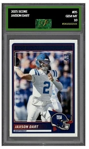 jaxson dart rookie card gem mint 10 2025 Score #35 Football NY Giants Phenom! - Picture 1 of 1