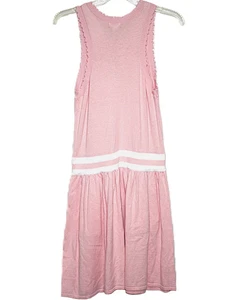 Minnie Rose Baumwolle Kaschmir Stretch ausgefranster Saum Damen S Pullover Kleid rosa $ 225 - Bild 1 von 3