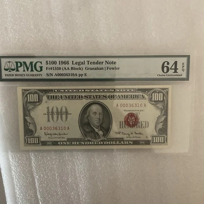 FR#1550 $100.00Red Seal Legal Tender Note.PMG 64 EPQ - Image 1 of 4