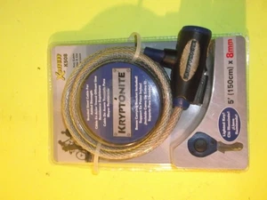 NEU Kryptonite XtraTuff 5’ (150cm) x 8mm Schlüssel Kabel Fahrradschloss K508 beleuchteter Schlüssel - Bild 1 von 2