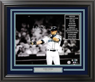 SALE! Ichiro Suzuki Auto Signed Framed 16x20 Photo Seattle Mariners Beckett Wit - Image 1 of 4
