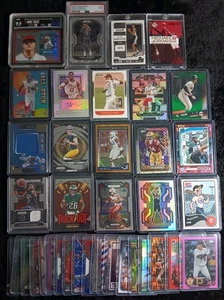 ENORME LOTTO COLLEZIONE PREMIUM 300+ CARD GRADED PSA/8 AUTO ROOKIE SPORT RC + - Foto 1 di 18