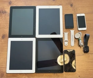 APPLE LOT iPads iPod iPhones Apple Watch Series 3 Locked Some Cracked For Parts - Photo 1 sur 13