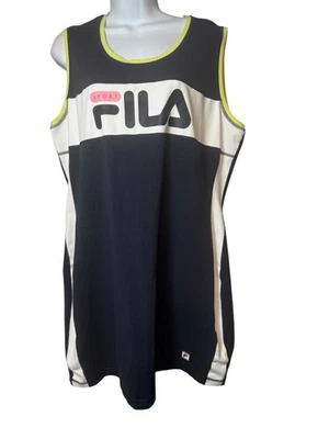 FILA SPORT Tennis Y2K Sleeveless Athletic Dress Size XL Logo Stretch Sleeveless - Image 1 of 4