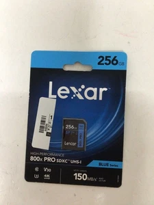 Lexar 256GB High-Performance 800x UHS-I SDXC Memory Card (BLUE Series)(44244) - Picture 1 of 3