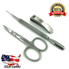 Professional Nail Lifter Nail Cutter Cuticle Scissor Manicure Pedicure Tool 3 Pc