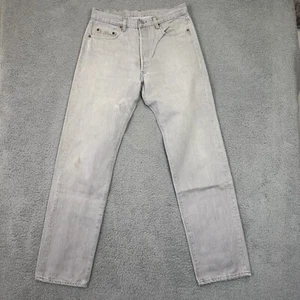 Vintage Levis 501-0657 Jeans Mens 34x34 Grey 70s Made USA Button Fly Work Wear - Afbeelding 1 van 14