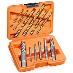 12 Pcs Screw Extractor and Left Hand Drill Bits Set Easy Out Bolt Extractor S... - Picture 1 of 8