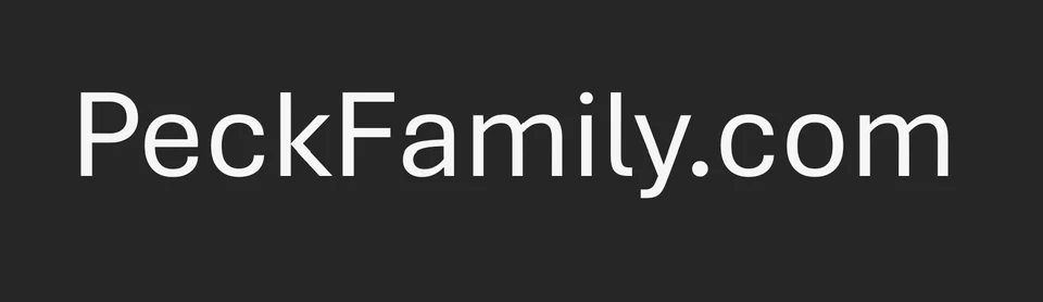 PeckFamily.com DOMAIN NAME FOR SALE Family Names GoDaddy Value $2000+ - Image 1 of 1