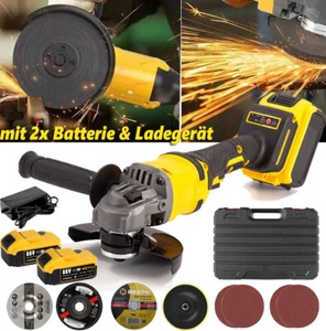 21V Akku Winkelschleifer Trennschleifer Schleifmaschine Flex Mit 2 Batterien DE - Bild 1 von 10