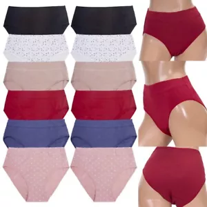 6 pack Women's Sexy Cotton Solid Cotton Brief Woman Panty - Picture 1 of 11