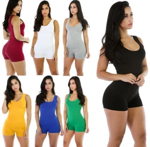 Womens Sleeveless Yoga Romper Jumpsuit Bodysuit Stretch Activewear Sportwear 1pc