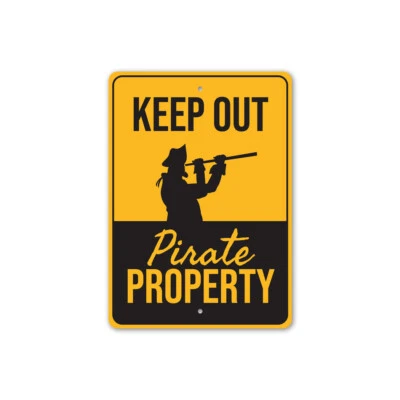Keep Out Pirate Property Warning Sign - Image 1 of 4