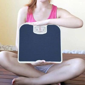 130kg Bathroom Scales Weighing Scale Body Accurate Mechanical Dial White Blue - Picture 1 of 12