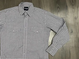 Wrangler Pearl Snap Shirt Button Down Mens Medium Western Cowboy Ranch - Picture 1 of 8