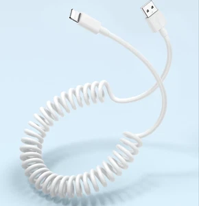 USB Kabel Für IPHONE 14 13 12 11 XR X 7 IPAD Ladegerät Feder Spiral Original - Bild 1 von 4